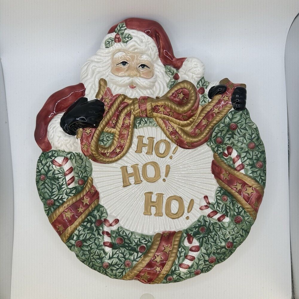 Vintage Fritz And Floyd Christmas Dish With Santa